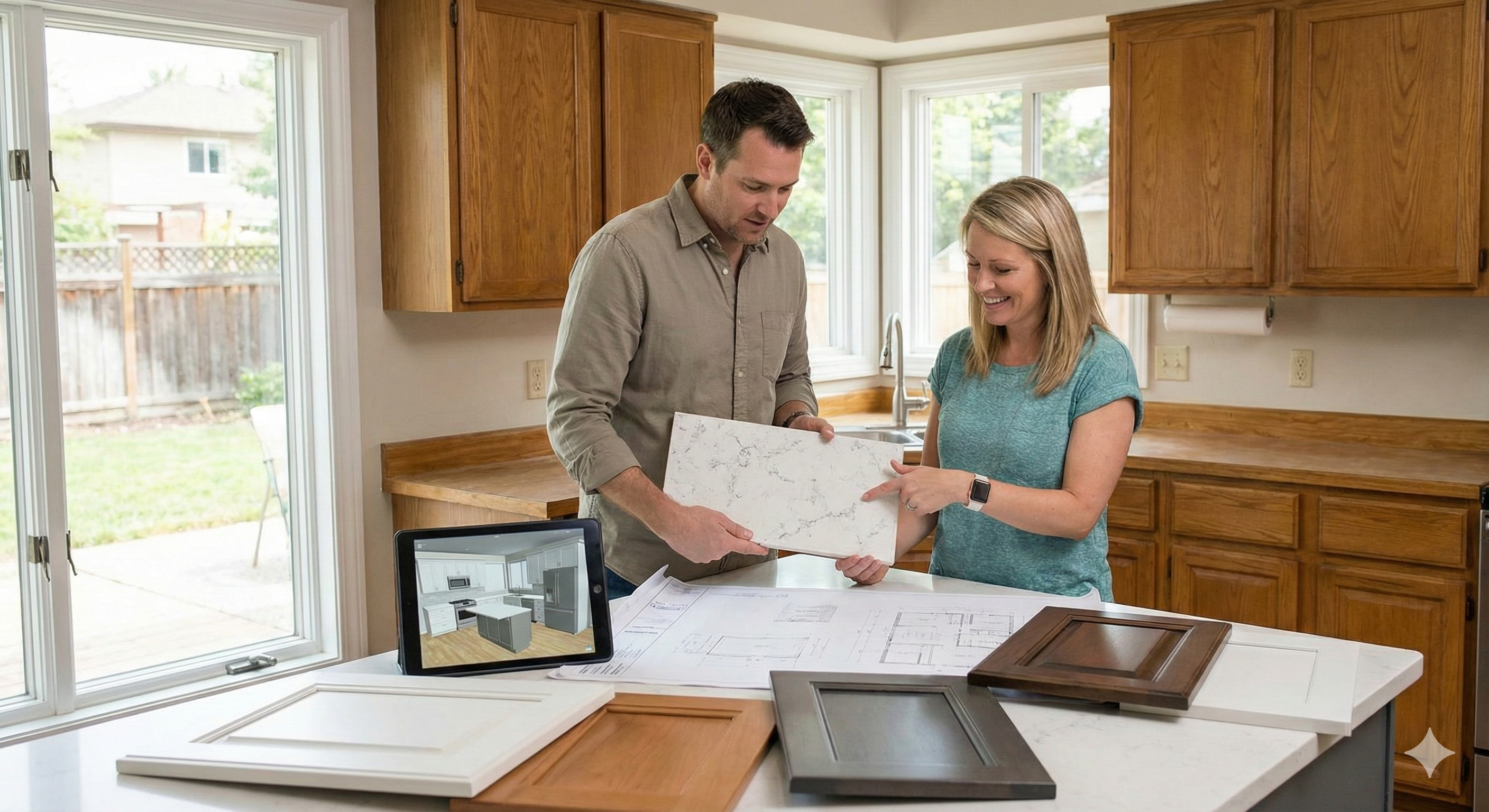Stone countertop detail